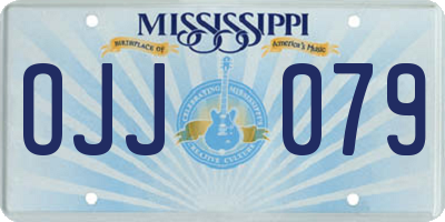 MS license plate OJJ079