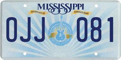 MS license plate OJJ081