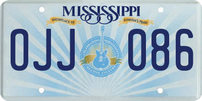 MS license plate OJJ086