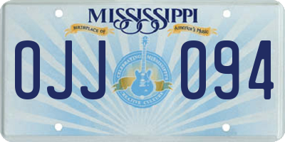 MS license plate OJJ094