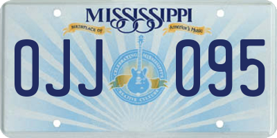 MS license plate OJJ095