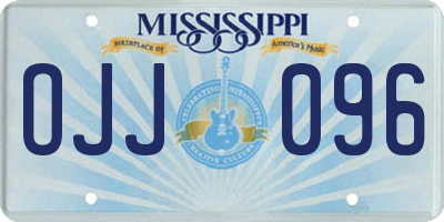 MS license plate OJJ096