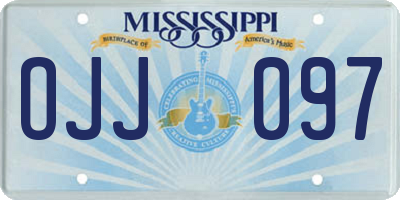 MS license plate OJJ097