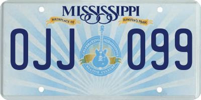 MS license plate OJJ099