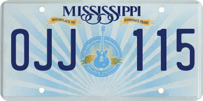 MS license plate OJJ115