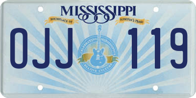 MS license plate OJJ119