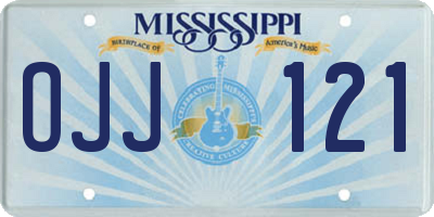 MS license plate OJJ121