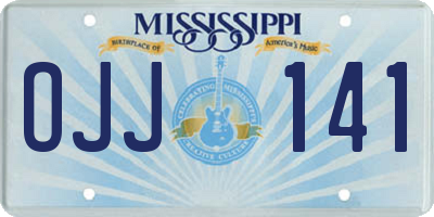 MS license plate OJJ141