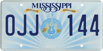 MS license plate OJJ144