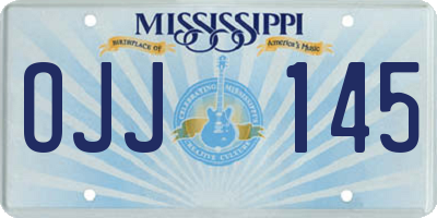 MS license plate OJJ145