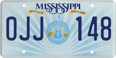 MS license plate OJJ148