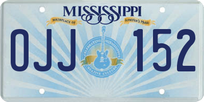 MS license plate OJJ152
