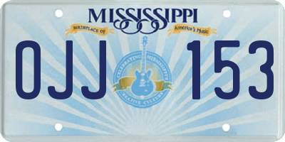 MS license plate OJJ153