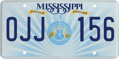 MS license plate OJJ156