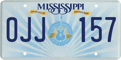 MS license plate OJJ157