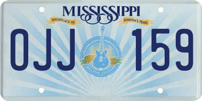 MS license plate OJJ159