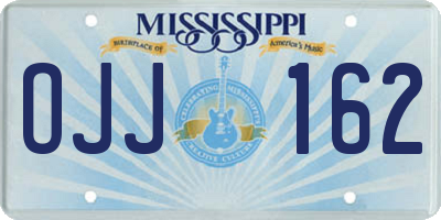 MS license plate OJJ162