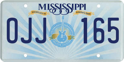 MS license plate OJJ165