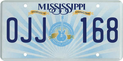 MS license plate OJJ168