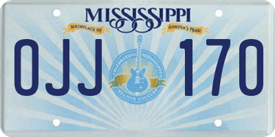 MS license plate OJJ170