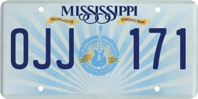 MS license plate OJJ171