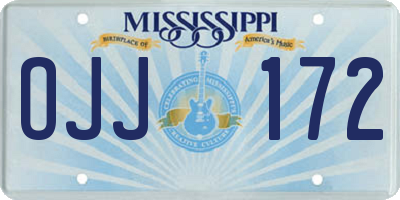 MS license plate OJJ172
