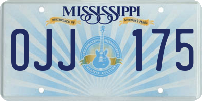 MS license plate OJJ175