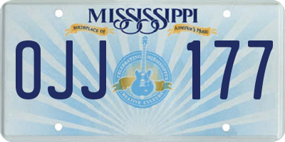 MS license plate OJJ177