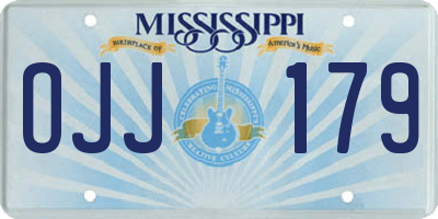 MS license plate OJJ179