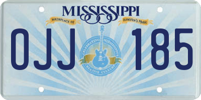 MS license plate OJJ185