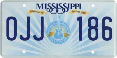 MS license plate OJJ186