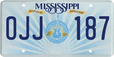 MS license plate OJJ187