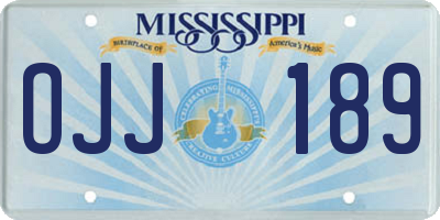 MS license plate OJJ189