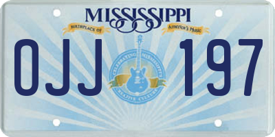 MS license plate OJJ197