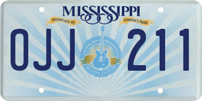 MS license plate OJJ211