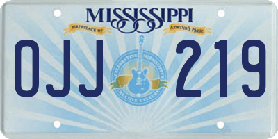 MS license plate OJJ219