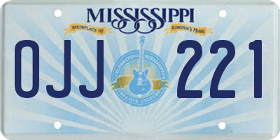 MS license plate OJJ221