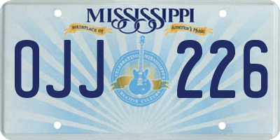 MS license plate OJJ226