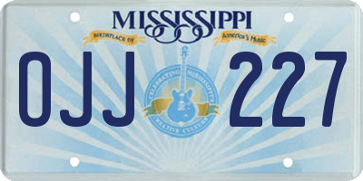 MS license plate OJJ227
