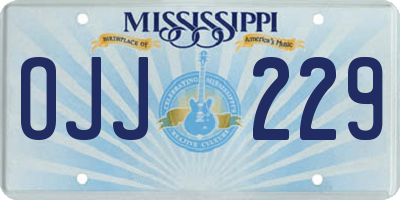 MS license plate OJJ229