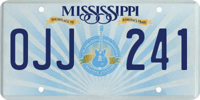 MS license plate OJJ241