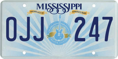 MS license plate OJJ247