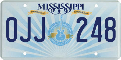 MS license plate OJJ248
