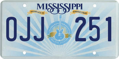MS license plate OJJ251
