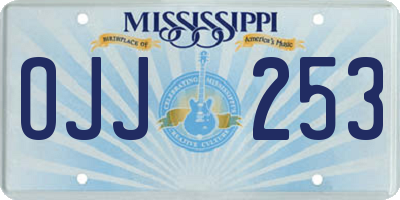 MS license plate OJJ253