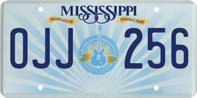 MS license plate OJJ256