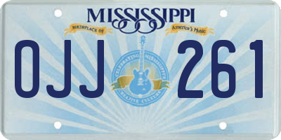 MS license plate OJJ261