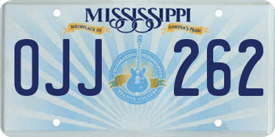 MS license plate OJJ262