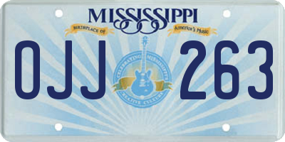 MS license plate OJJ263