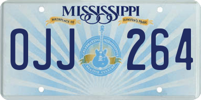 MS license plate OJJ264